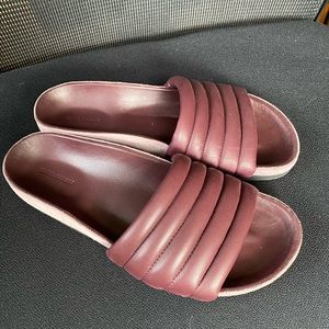 Isabel Marant Hellea Slides in Burgundy